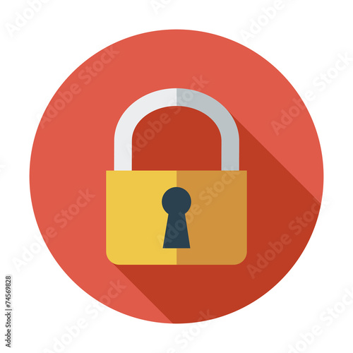 Lock single icon. photo