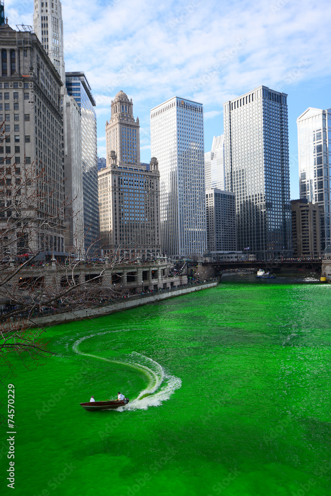 Naklejka premium chicago green river