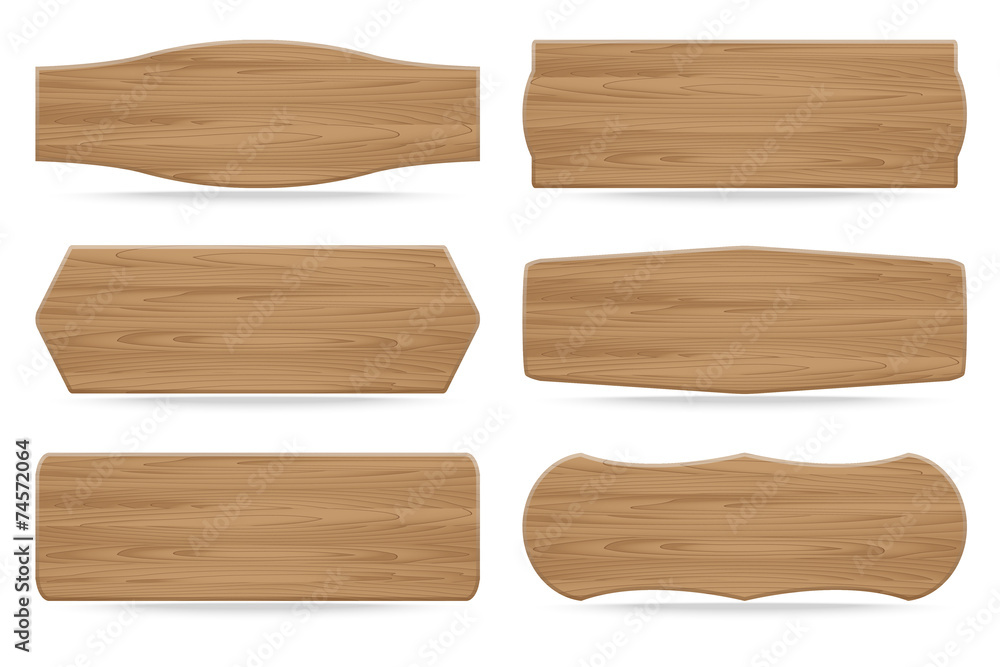 Set of 6 shapes wooden sign boards Set of 6 shapes wooden sign boards