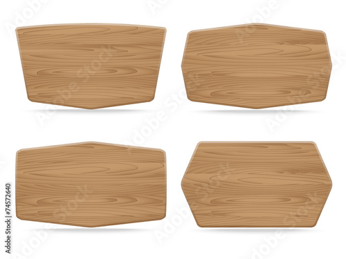 Shapes wooden sign boards