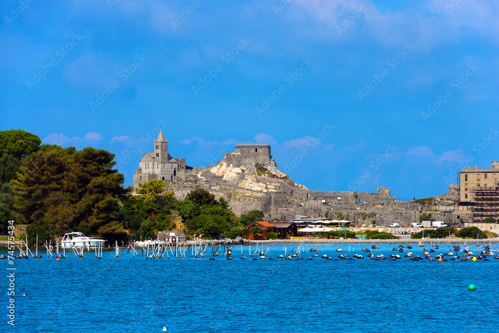 Naklejka premium San Pietro Church of Portovenere - Italy