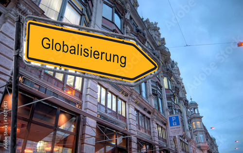 Strassenschild 23 - Globalisierung