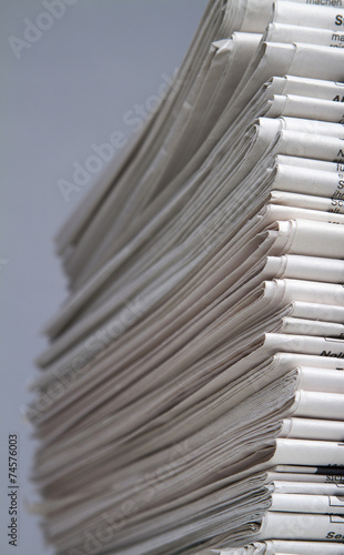 Stack of newspapers photo