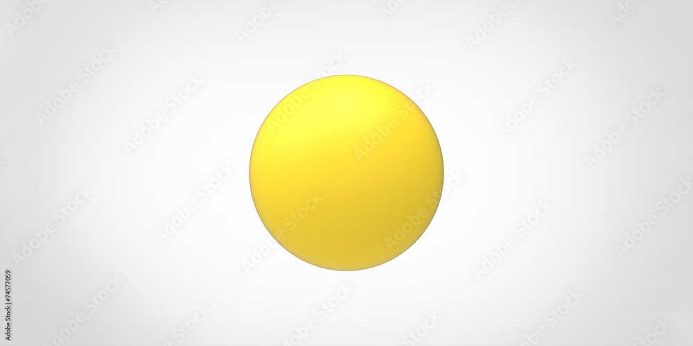 Yellow glossy ball sphere - obrazy, fototapety, plakaty 