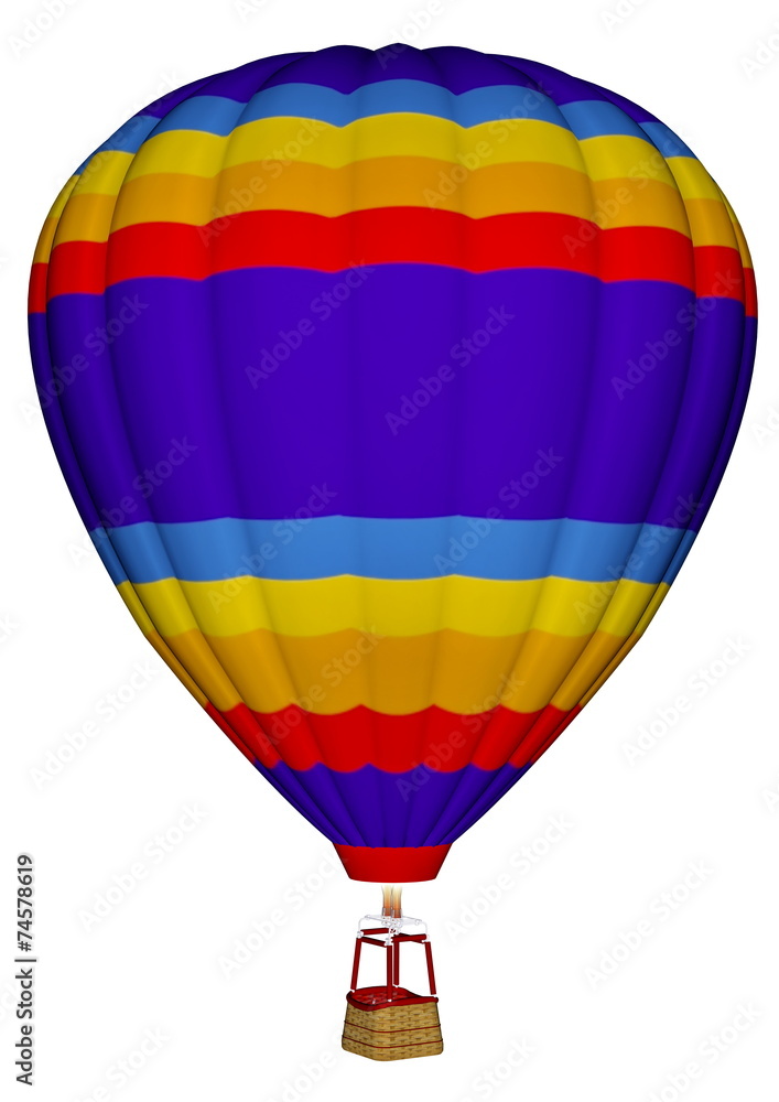 Naklejka premium Hot air balloon - 3D render