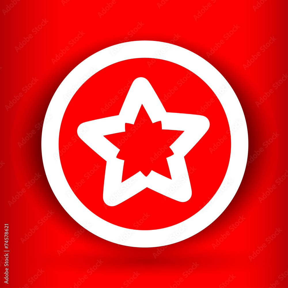 Nice star on the red background Nice star on the red background