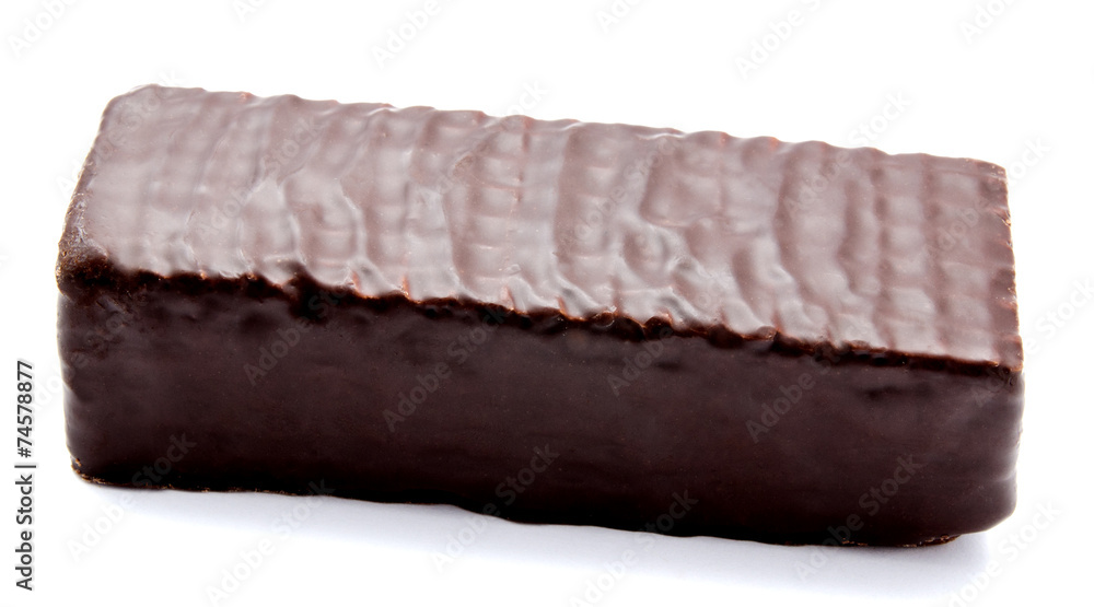 Whole chocolate bar isolated on a white Whole chocolate bar isolated on a white
