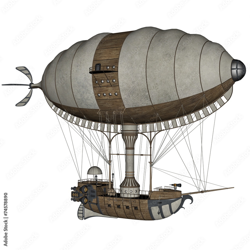 Fototapeta premium Hot air balloon - 3D render