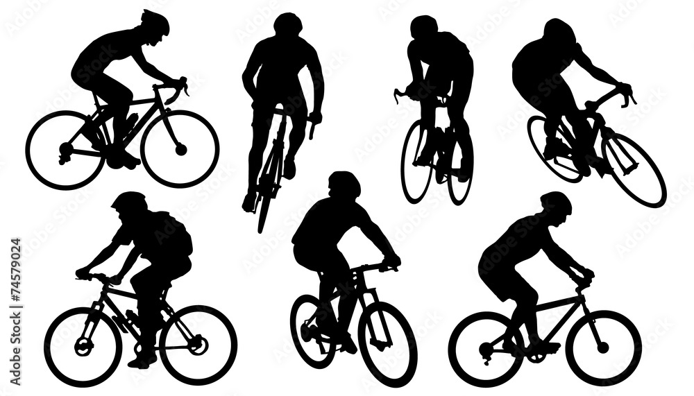 Obraz premium sylwetki rowerów