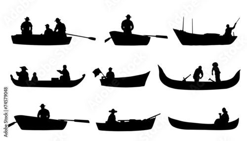 Fotografie, Obraz on boat silhouettes