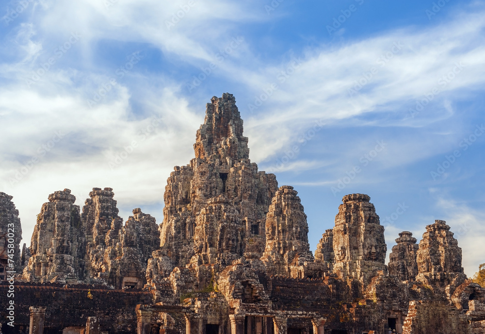 Bayon temple at Angkor Wat,