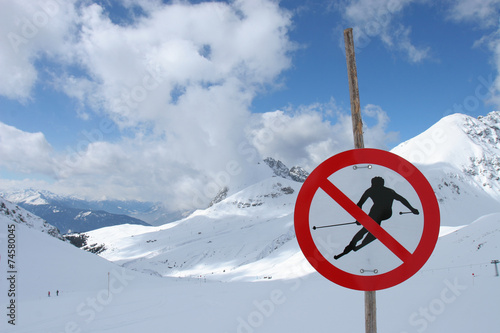 Closed ski piste