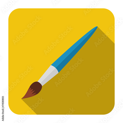 icon art brush in flat design