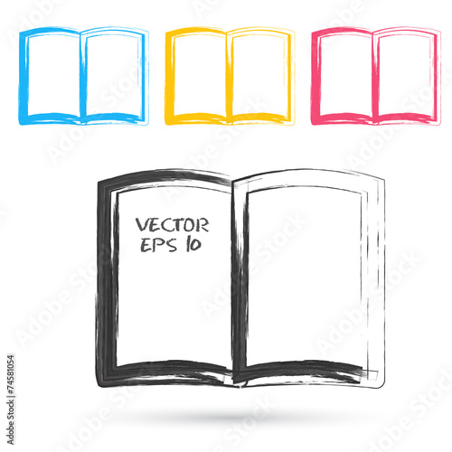 Vector sketch style of book icons.