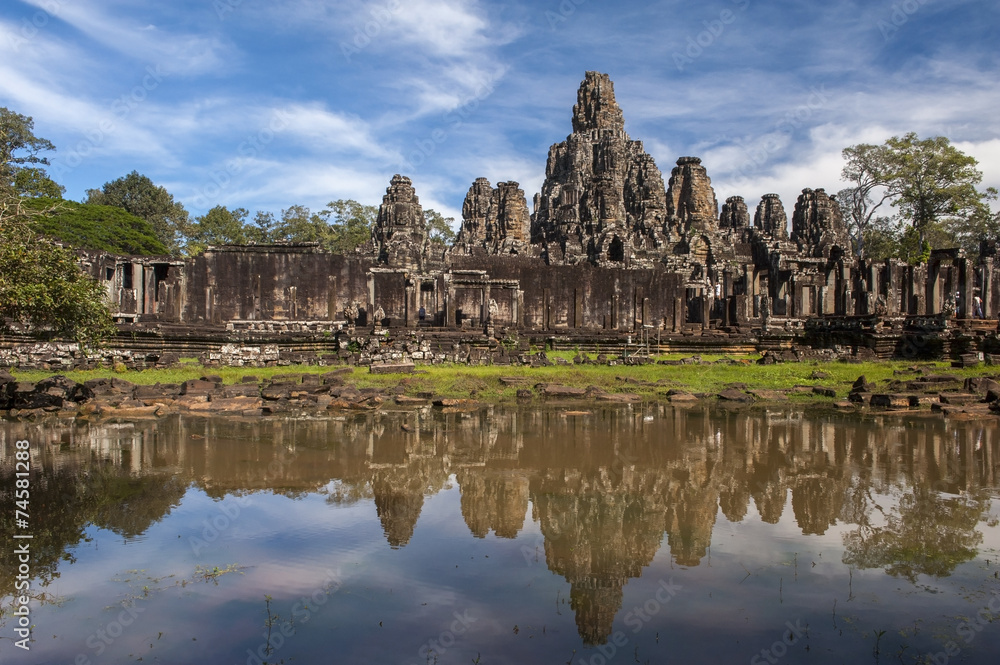 Bayon temple at Angkor Wat,