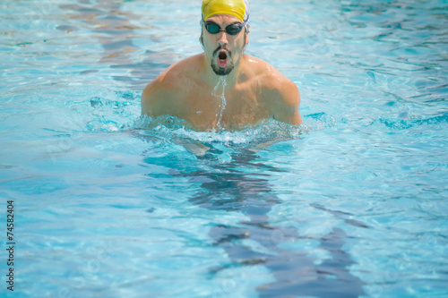 swimmer pool action breath water dolphin crawl © ilcondor