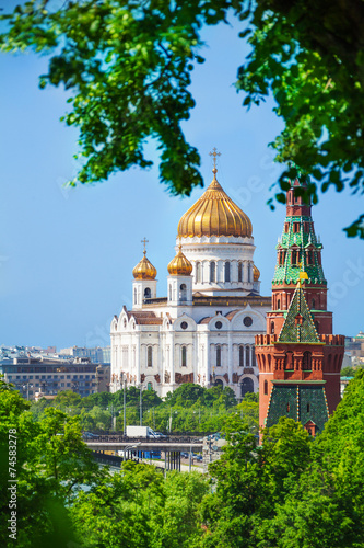 Cathedral of Christ the Savior view from Kremlin