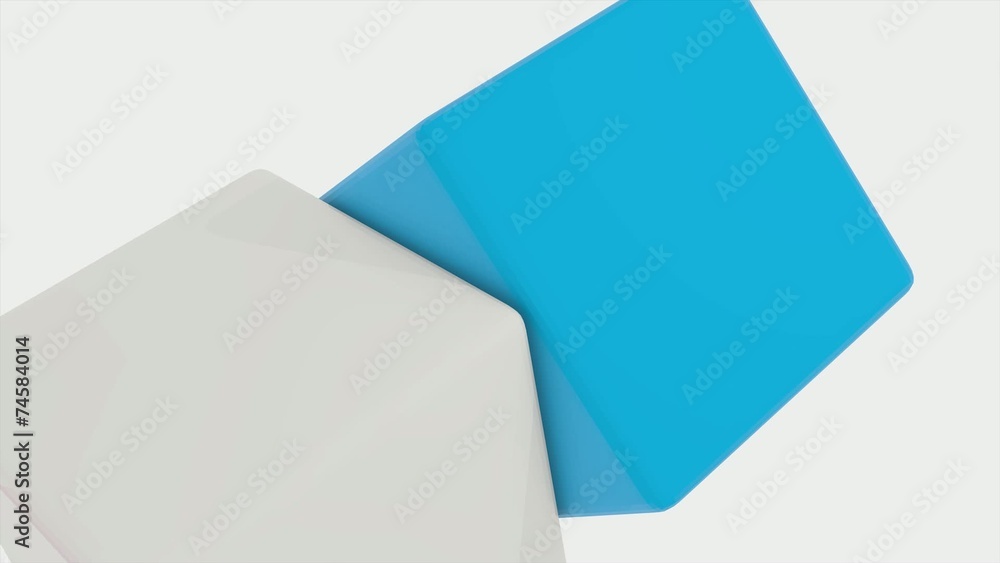 3D animation COLORED CUBES BOUNCING AND SPINNING 04