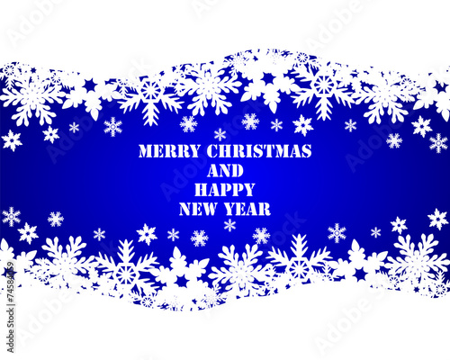 Christmas blue background