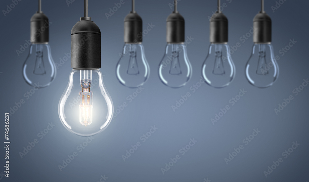Lampe / Glühbirnen / Konzept Lampe / Glühbirnen / Konzept