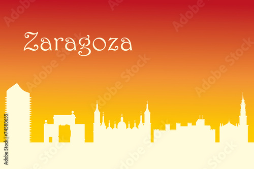 Zaragoza background in editable vector file