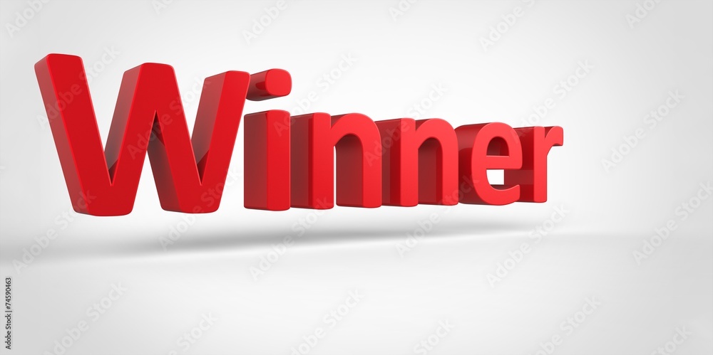 Winner 3D text Illustration Winner 3D text Illustration