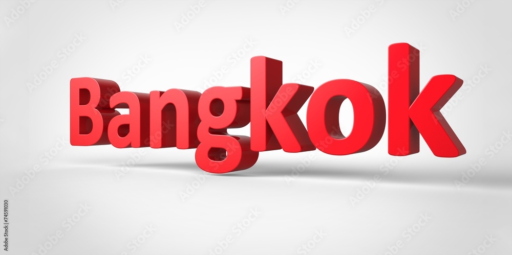 Bangkok 3D text Illustration of City Name Bangkok 3D text Illustration of City Name