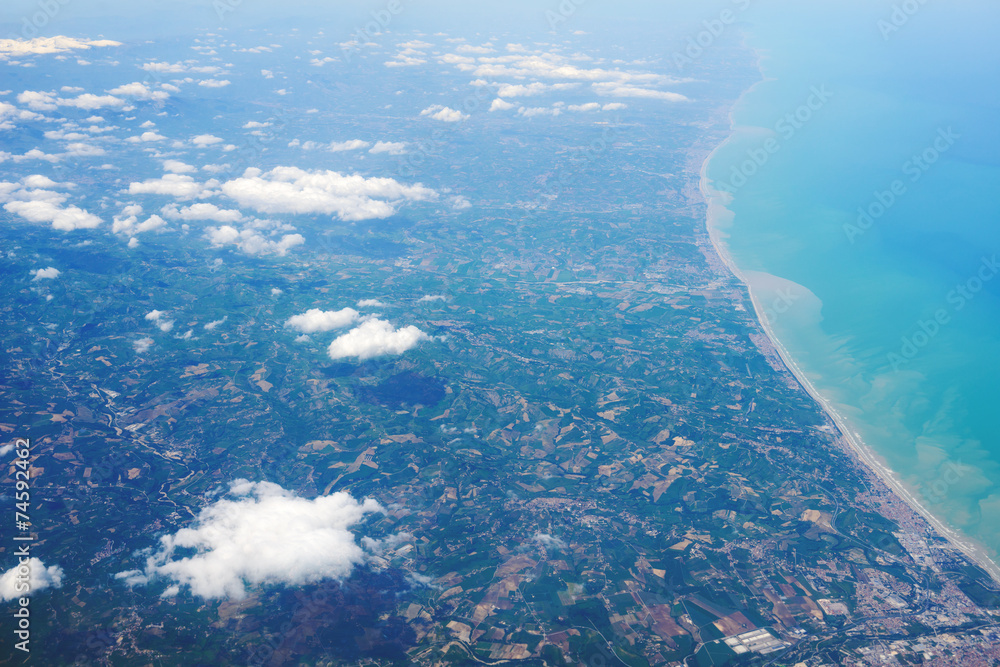 Coast of Italy. Aerial view Coast of Italy. Aerial view