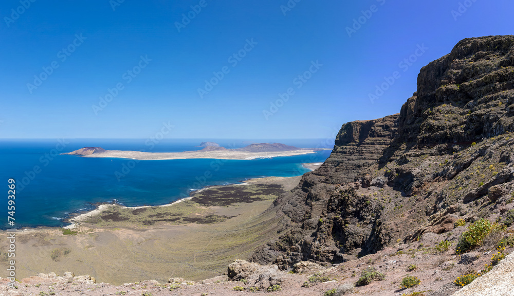 Insel La Graciosa vom Mirador del Rio, Lanzarote
