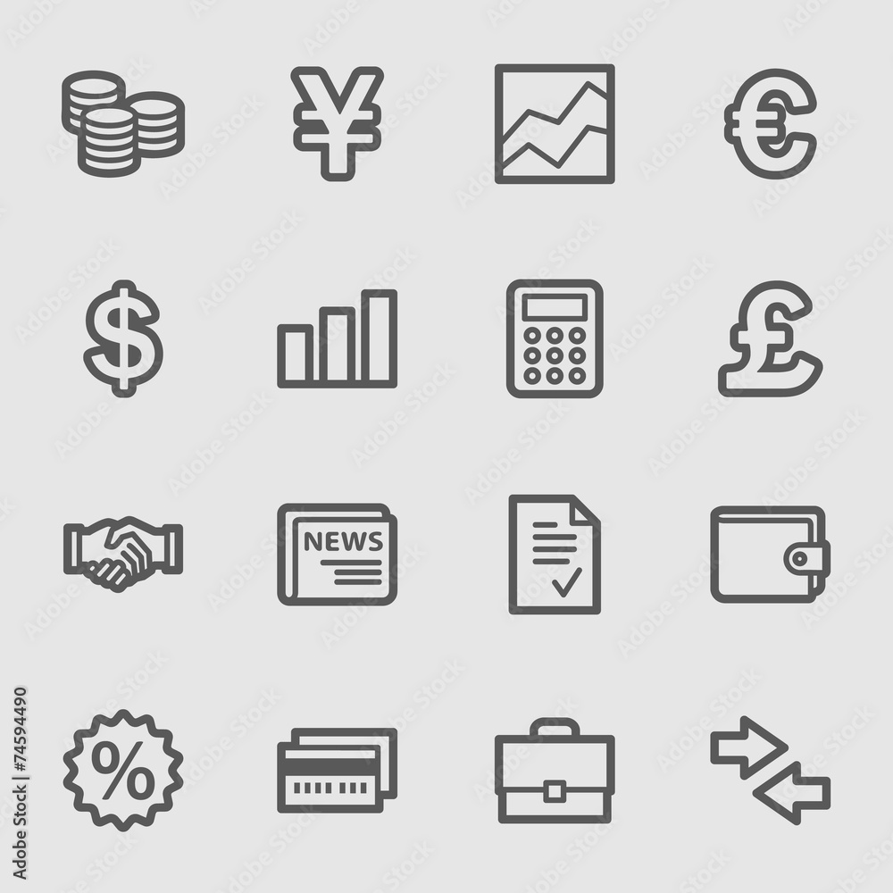Finance web icons set Finance web icons set