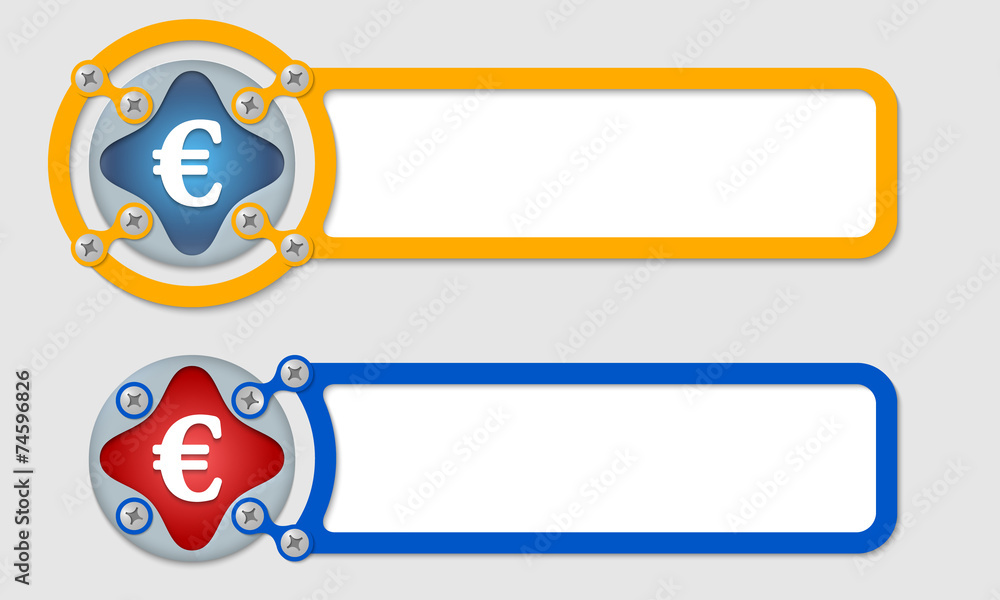 abstract boxes for any text and euro symbol abstract boxes for any text and euro symbol