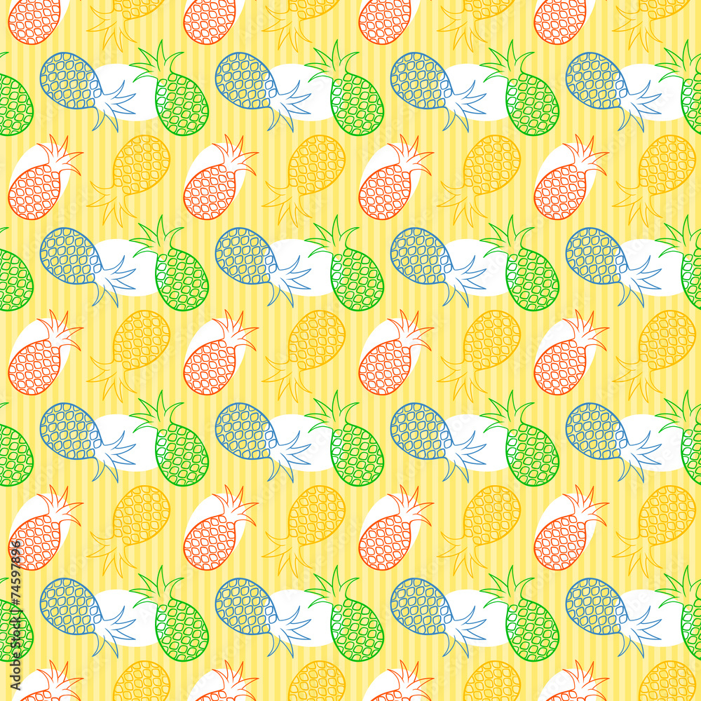 Pineapple seamless pattern Pineapple seamless pattern