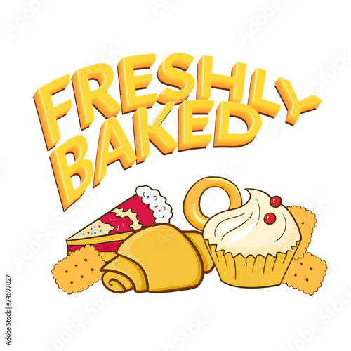 Fresh baked vector illustration