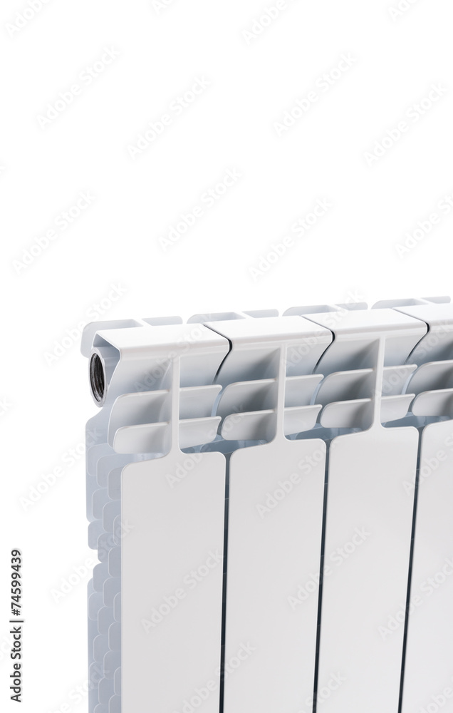 Fototapeta premium Cast iron radiator. Isolated on white background
