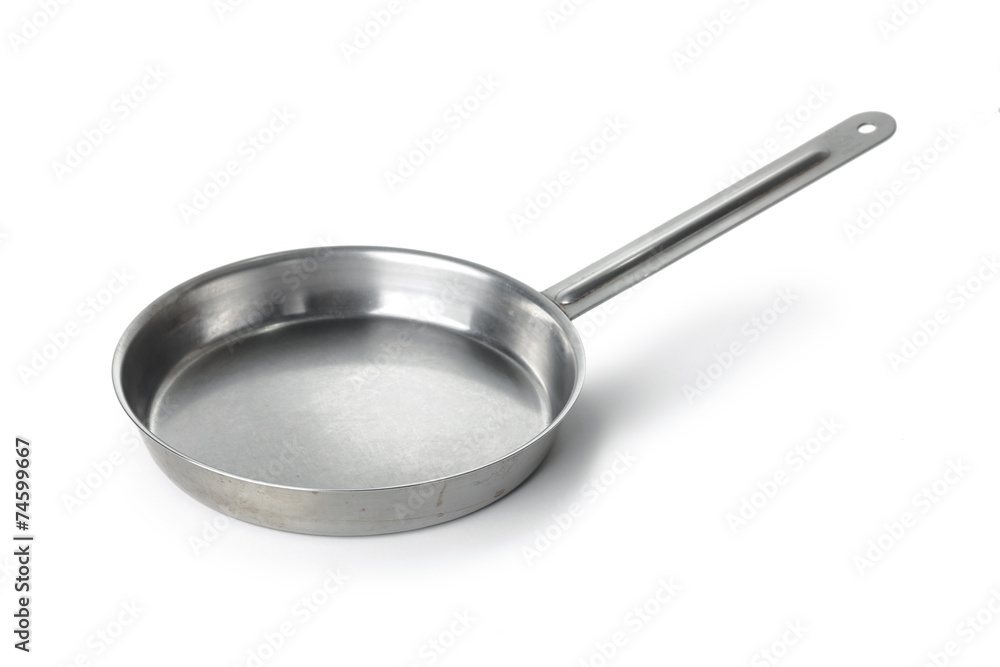 aluminum frying pan isolated on white background aluminum frying pan isolated on white background