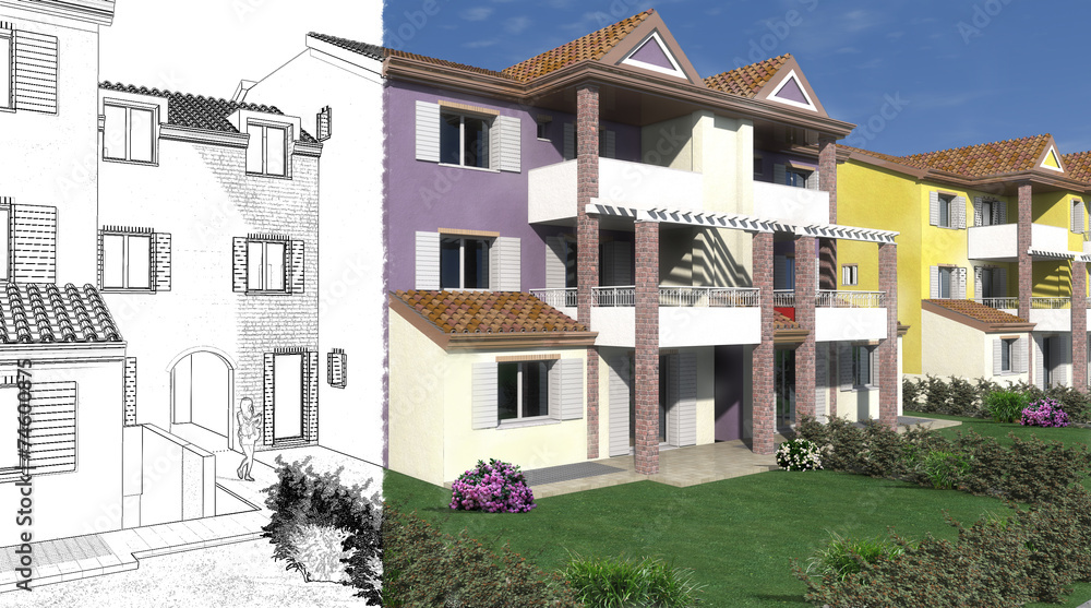 Fototapeta premium Rendering e grunge