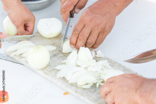 cutting onions
