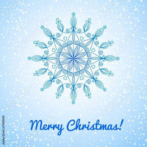 Beautiful vector large snowflake