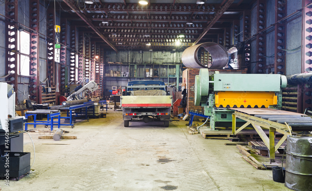 interior of storehouse and mechanical workshop interior of storehouse and mechanical workshop