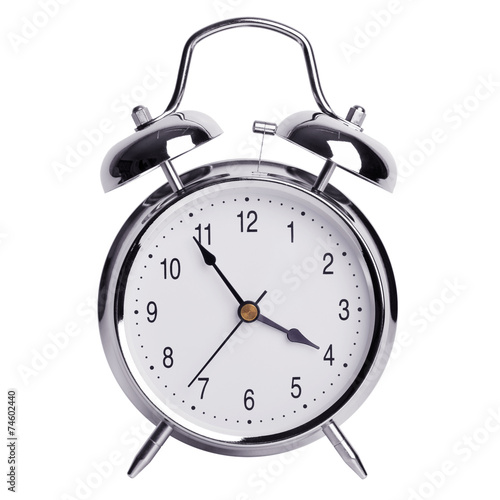 Five minutes to four on an alarm clock