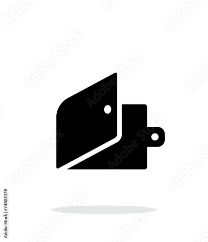 Open wallet icon on white background.