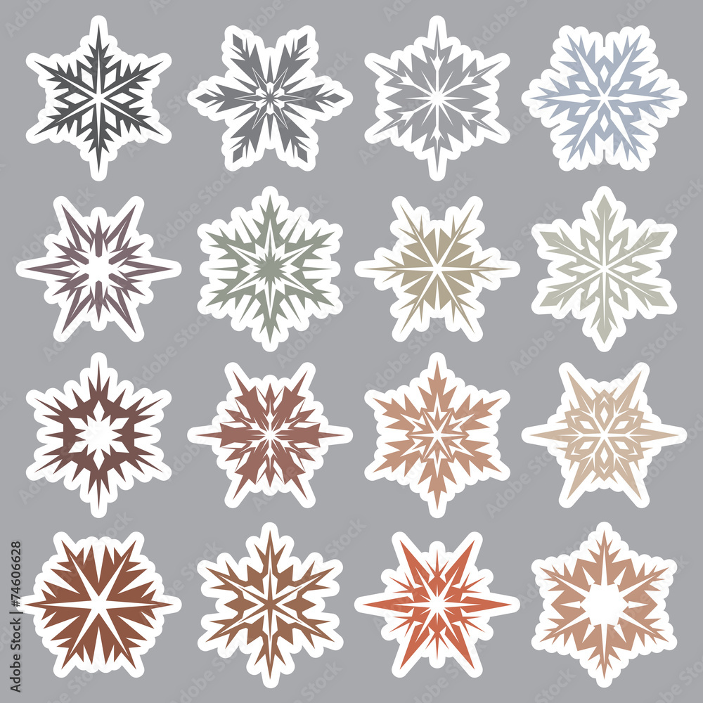 Set of snowflakes 3 Set of snowflakes 3