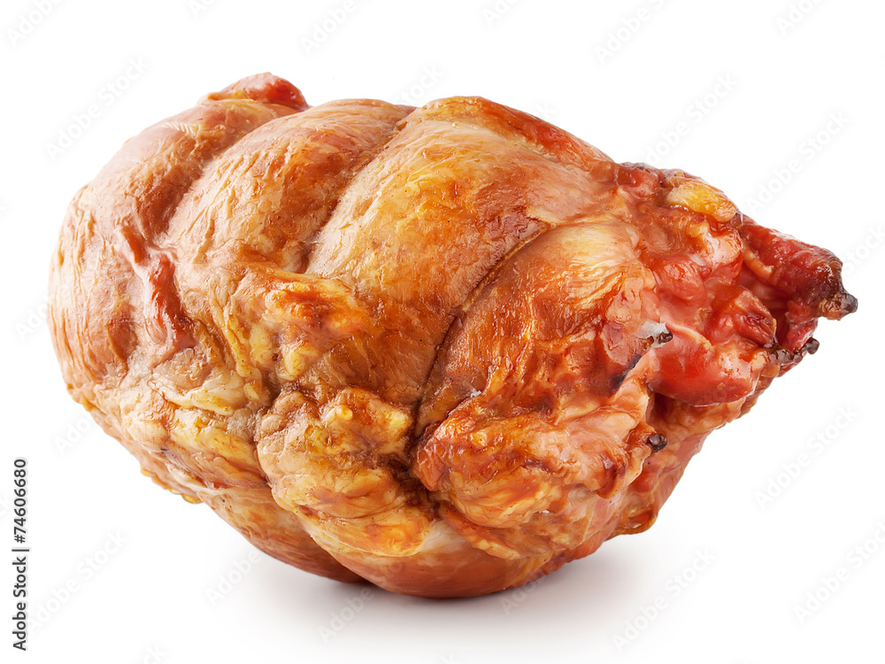 Piece of fresh fragrant smoked bacon Piece of fresh fragrant smoked bacon