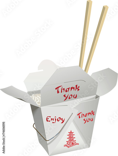 Chinese Take-Out with Chop Sticks