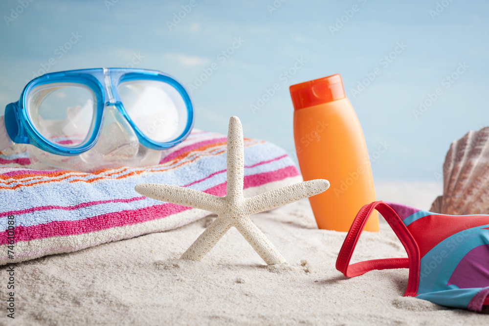 beach equipment, summer vacation