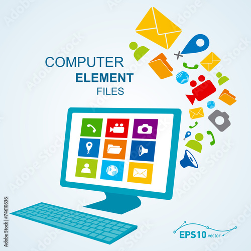 computer display keyboard icon