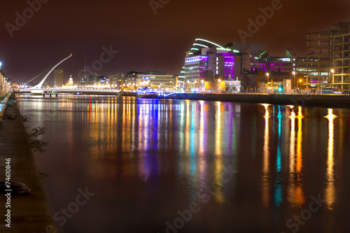 Photography Liffey River at night