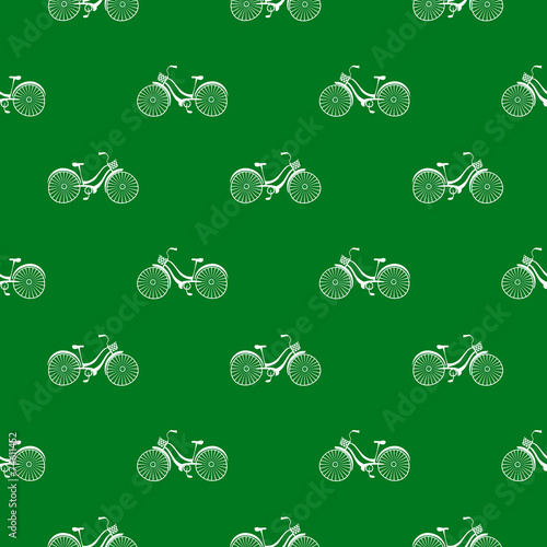 Seamless pattern with repeated images of bicycle