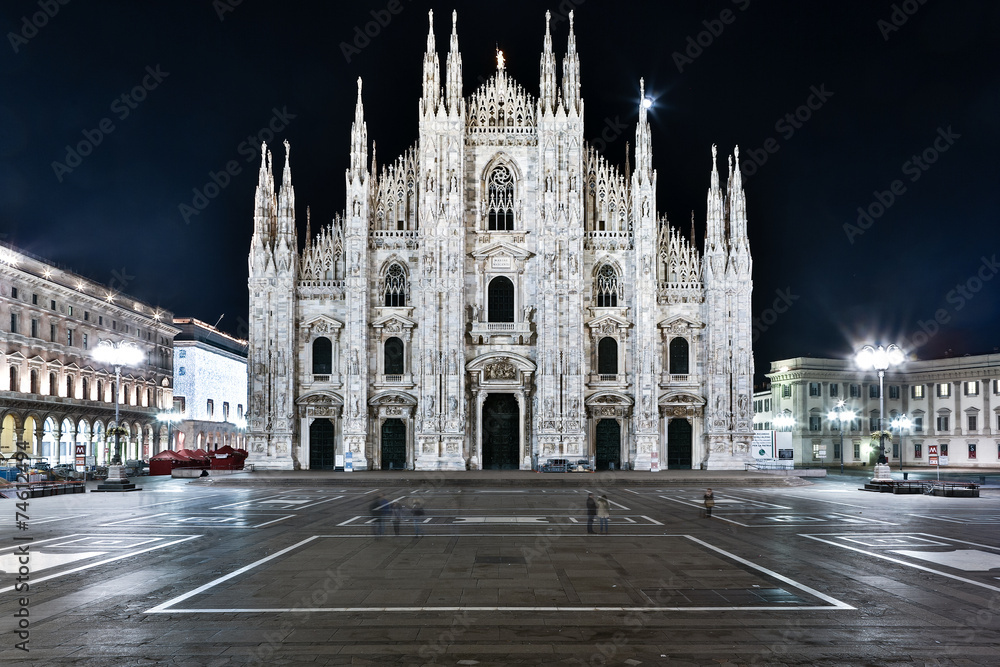 Milan Duomo by night