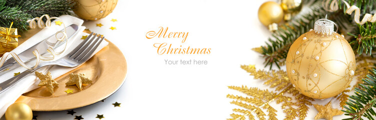 Golden Christmas decor